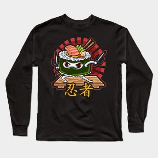 Ninja Sushi Japan Japanese Long Sleeve T-Shirt